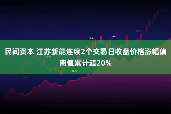 民间资本 江苏新能连续2个交易日收盘价格涨幅偏离值累计超20%