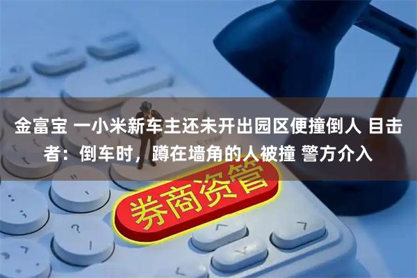 金富宝 一小米新车主还未开出园区便撞倒人 目击者：倒车时，蹲在墙角的人被撞 警方介入